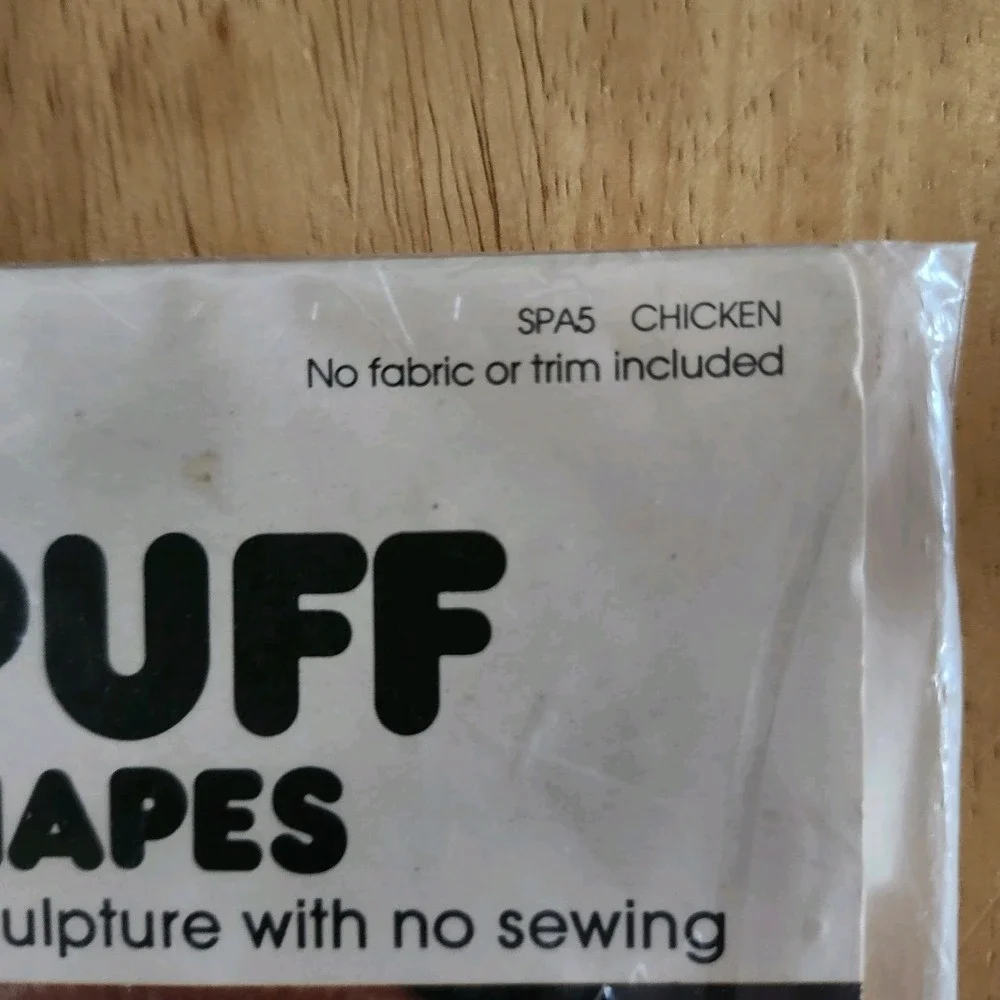 VTG Banar Designs Stik'N Puff Country Shapes Chicken Soft Sculpture Craft Kit
